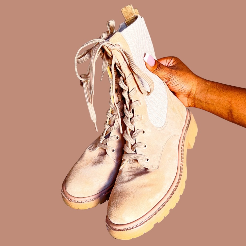 Lydell Mixed Media Combat Boot